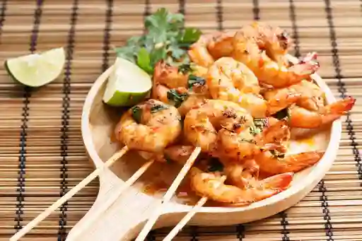Brochetas De Langostinos