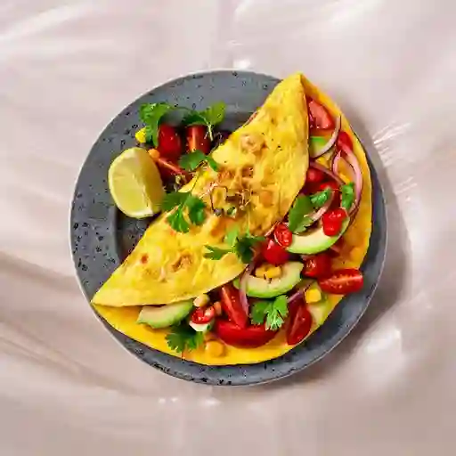 Omelette Pollo y Queso Alemán
