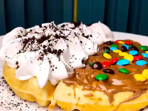 Waffle O Crepe de Nutella con M&m