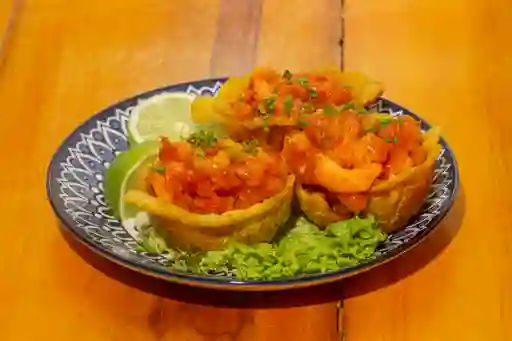 Camarones en Canastas