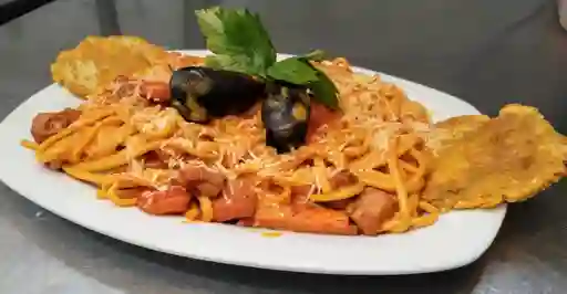 Espaguetis con Camarón