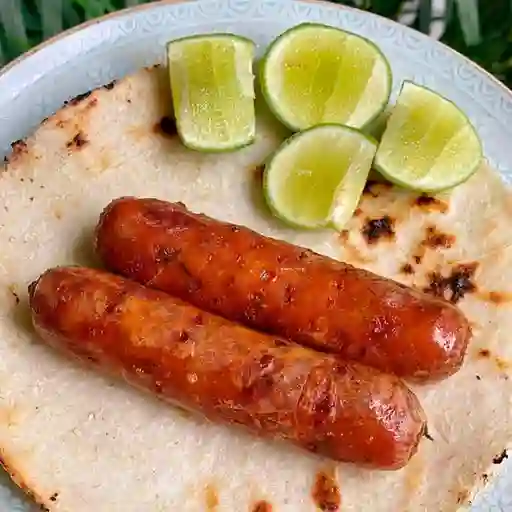 Longaniza con Arepa