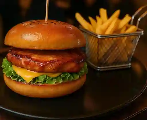 Hamburguesa de Chuleta de Cerdo Ahumada