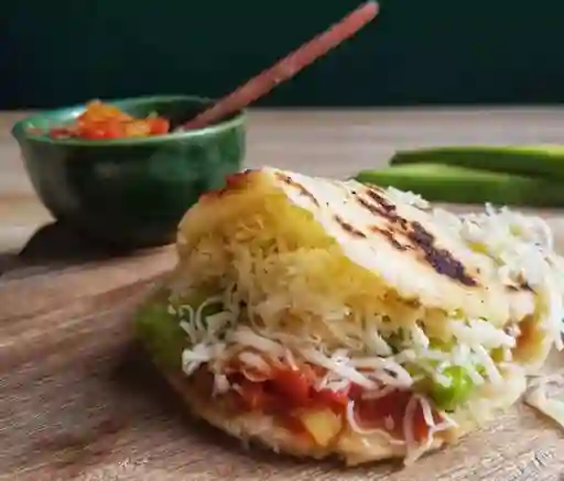Arepa con Hogao