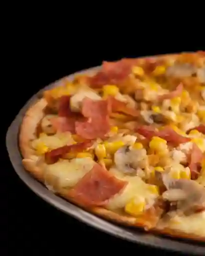 Pizza Pollo Champiñones Grande 8 Porc