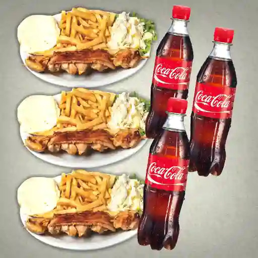 Promoción Chuzo X 3 Mas 3 Gaseosas 250ml