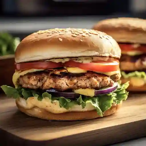 Burguer Doble Carne y Pollo