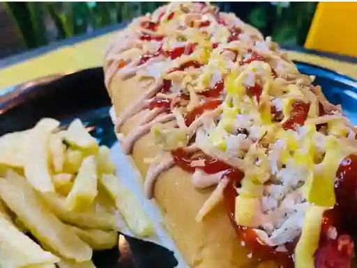 Perro Grande Sencillo y Papas