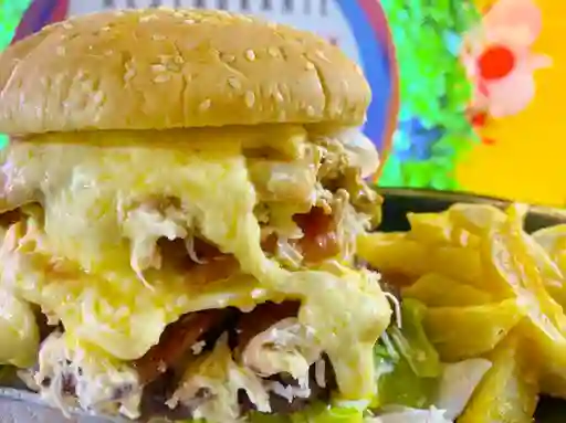 Zipote Hamburguesa y Papas Fritas