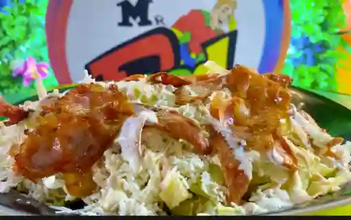Salchipapa Ranchera y Tocineta