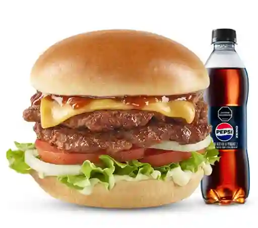 Hamburguesa Bbq + Gaseosa Pet 400 Ml