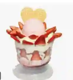 Fresas con Helado y Crema