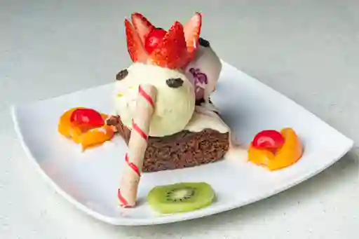 Brownie con Helado