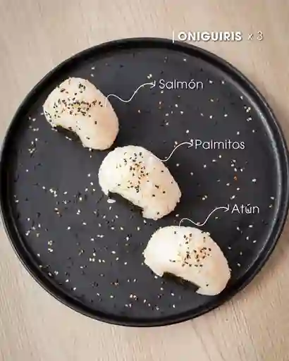 ONIGIRIS X 3 (Salmón, Atún y Palmito)