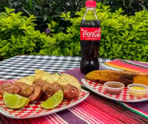 Chorizo Platano y Gaseosa