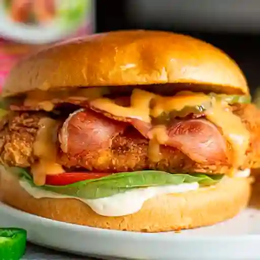 Hamburguesa de Pollo Apanado Especial