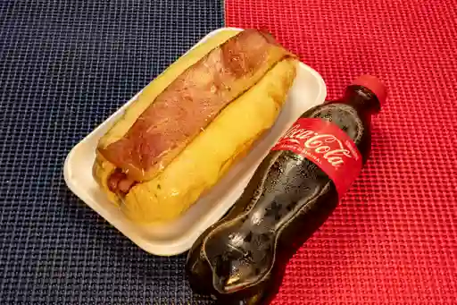 Perro Gratinado & Tocineta + Gaseosa 400