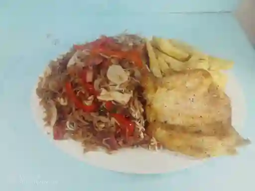 Arroz Oriental con Pechuga