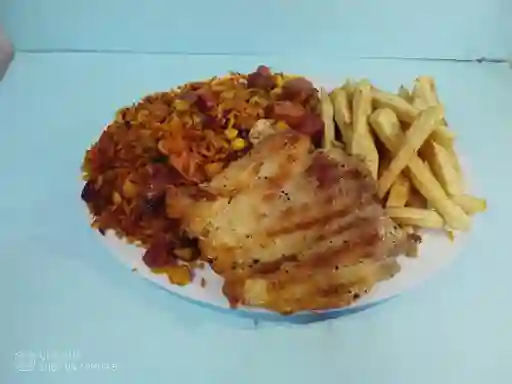Arroz Paisa Con Cerdo Asado
