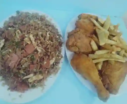 Arroz Chino Mediano Para 3 Personas Con Pollo