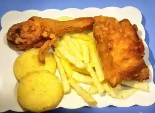 Pollo 1/4 De Pollo Broaster