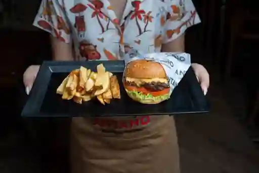 Hamburguesa Callejera y Papas