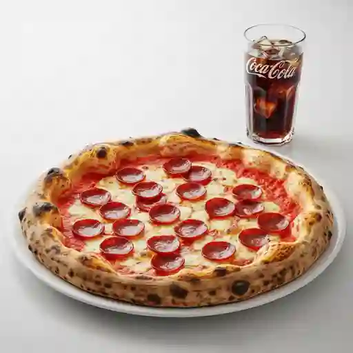 Combo Pizza Fuego Ibérico y Coca-Cola