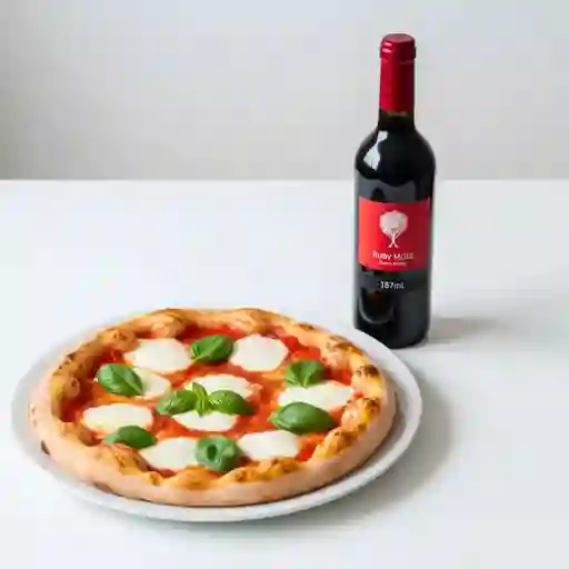 Combo Pizza Napolitana y Piba Vino