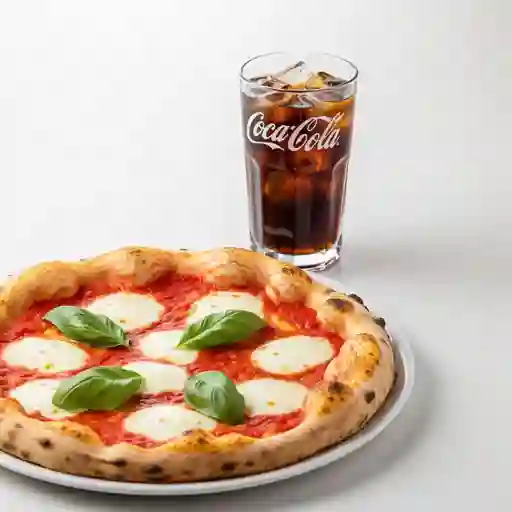 Combo Pizza Napolitana y Coca-Cola