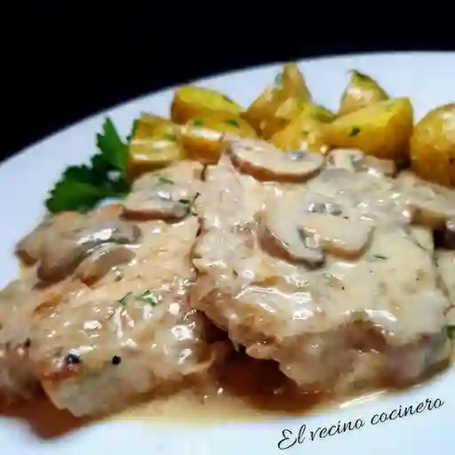 Chuleta en Champiñones