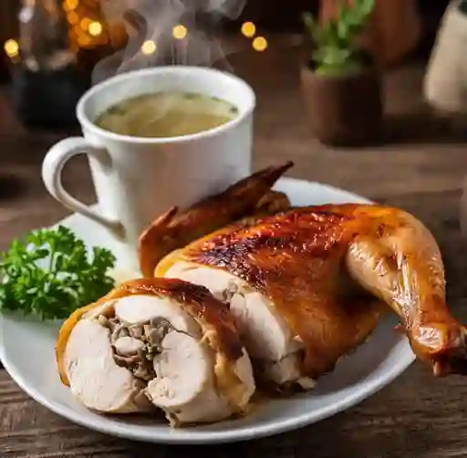 Cuarto de Pollo Asado + Consomé