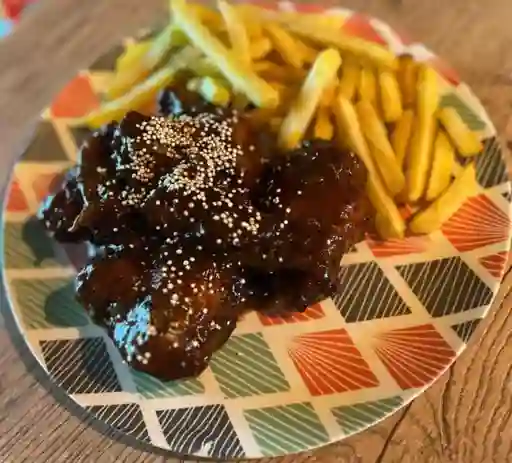 Alitas Apanadas Bbq