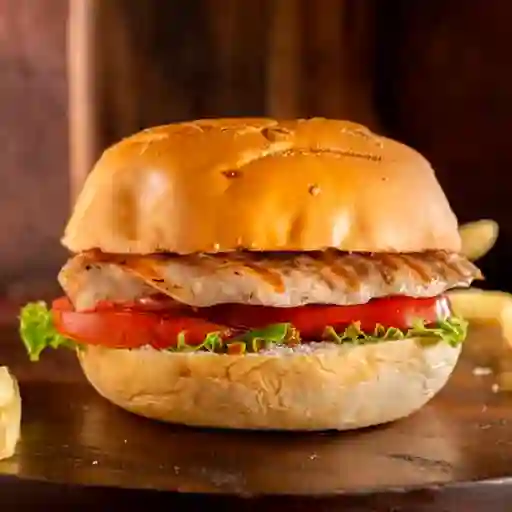 Hamburguesa de Doble Pollo Apanado Especial