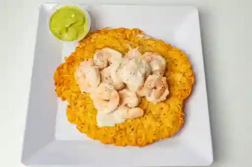 Patacón Camarones Al Ajillo