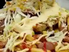 Salchipap Pollo