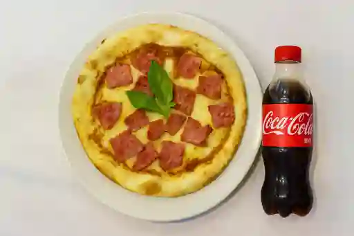 Combo Pizza de Jamón con Queso y Bebida