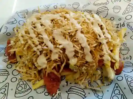 Salchipapas Chorizo y Butifarra