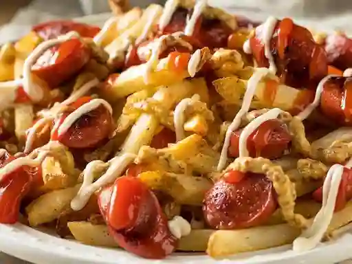 Salchipapa con Pollo