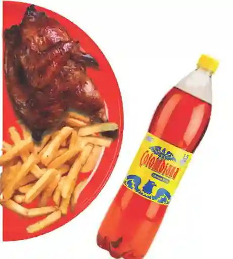 Medio Pollo Asado y Bebida
