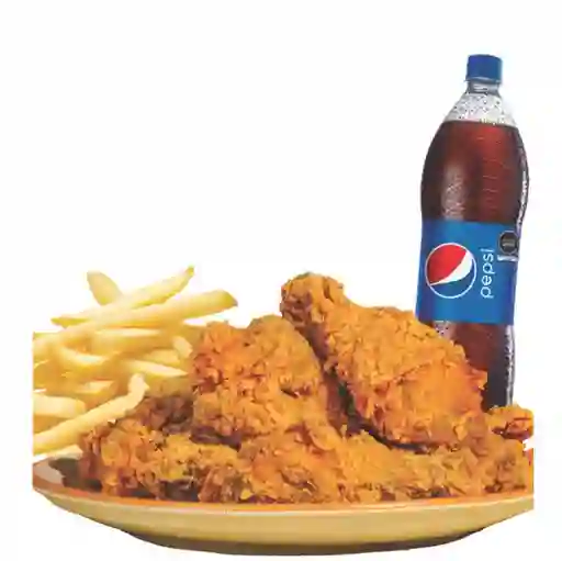 Medio Pollo Broaster y Bebida