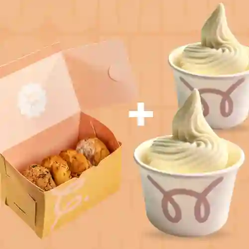 2 Helados + 3 Galletas