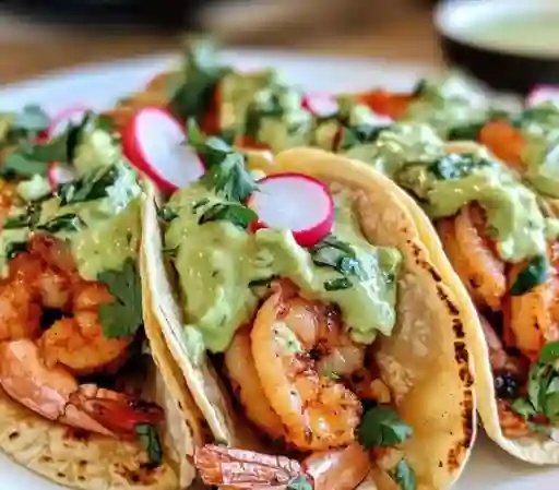 Taco Gobernador con Camarones X3