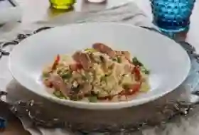 Chaufa Lomo de Cerdo y Champiñones