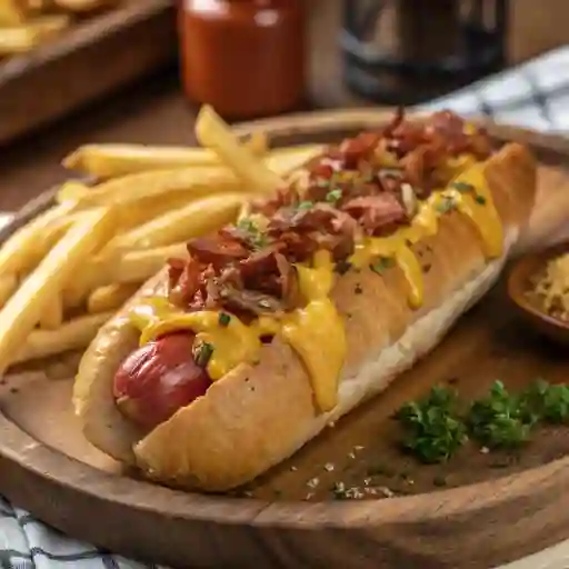Hot Dog Queso Cheddar Tocineta