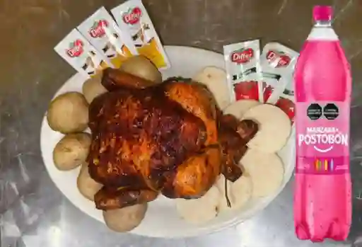 Pollo Entero Gaseosa Postobon 1,5 Lt