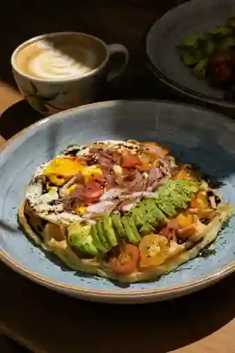 Waffle Pan de Yuca y Huevos