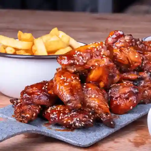 Alitas Fritas Bbq