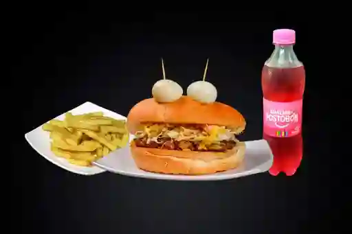 Combo 4 Hamburguesa Sencilla Papas Gaseosa 400 ml