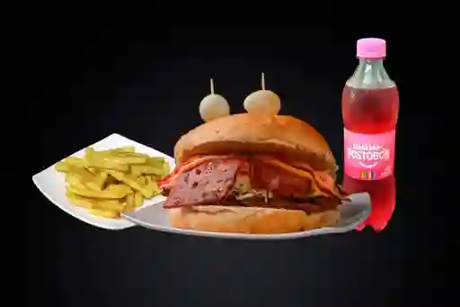 Combo 5 Hamburguesa Super Papas Gaseosa 400 ml