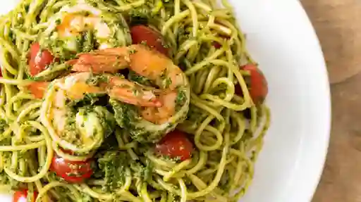 Pasta Con Pesto Y Salmón O Camarones